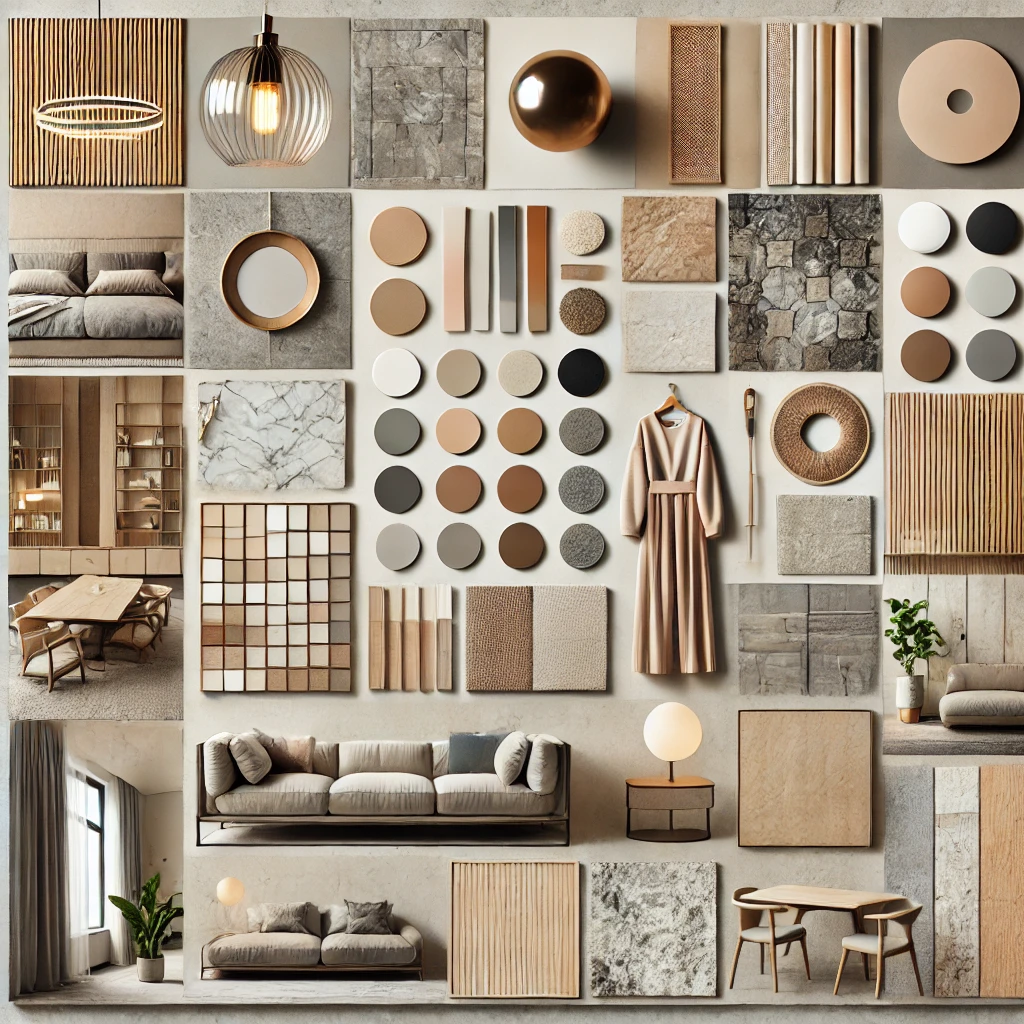 Moodboard projet de rénovation appartement Antibes – ambiance intérieure par RC Design Intérieur