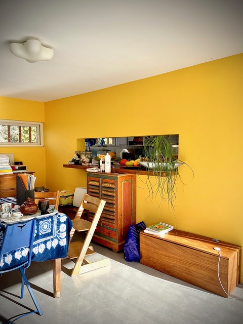 Villa Roquefort-les-Pins avant rénovation – cloison porteuse cuisine/séjour